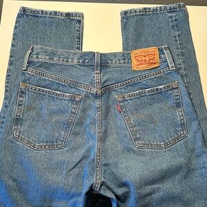 Levi's 501 Light Blue High Rise Straight Leg Women’s Distressed Jeans 27x30